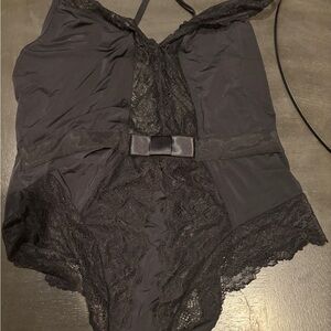 Elegant Black Lace Bodysuit